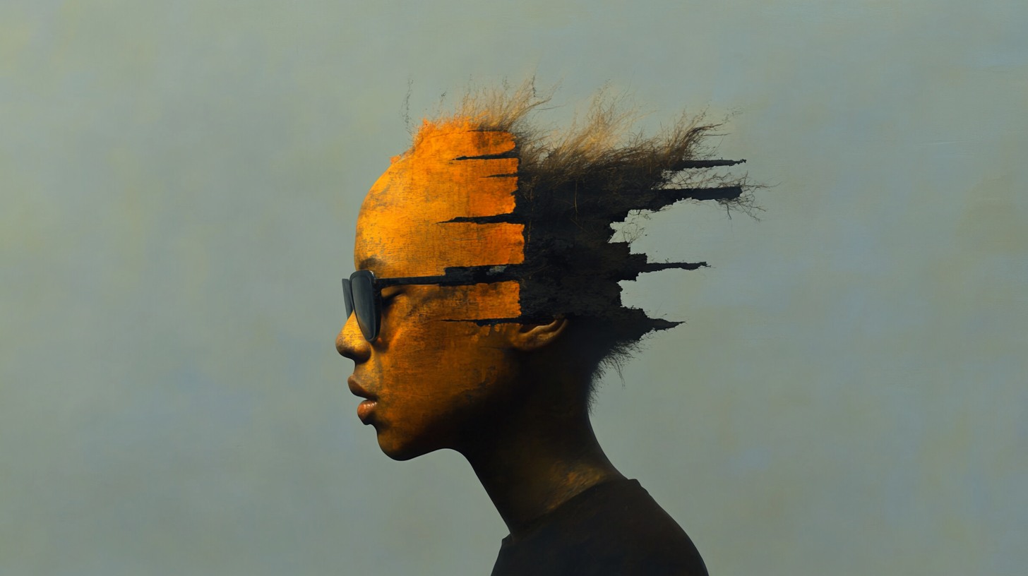 Afro future — AI-generated bold portrait art